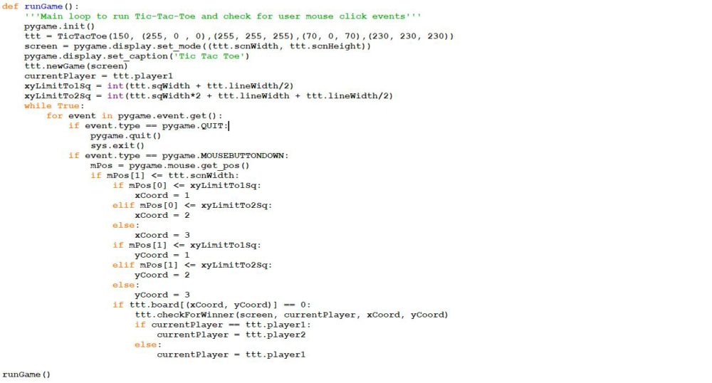 tictactoe codes p4